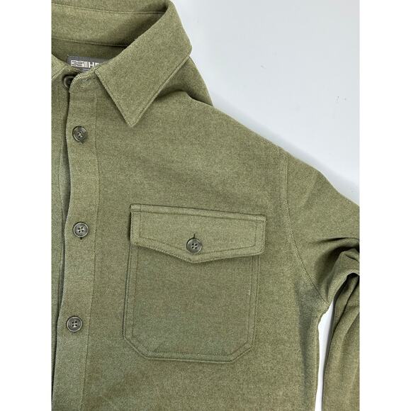 32 Degrees Heat Green Button-Up Shirt Long Sleeve Casual Winter Workwear S - Picture 4 of 9